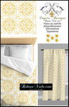 Tissu ameublement au mètre motif fleur style Empire Baroque ornement florale jaune