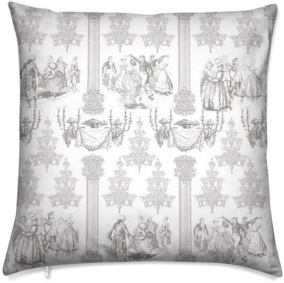 Tissus au mètre ameublement déco rideau couette coussin Toile de Jouy gris