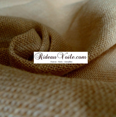 Boutique Rideauvoile Tissu fibre NATUREL Toile de jute au mètre larg. 100 cm rideau
