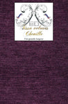 Tissu violine décoration au mètre ameublement rideau tapisserie siège Velours chenille 280 cm aubergine