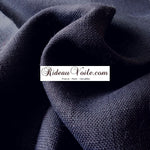 Tissu fibre ethnique Toile de Jute naturel coloré au mètre rideau bleu marine navy