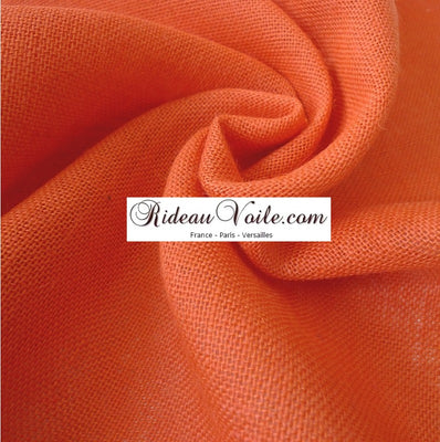 Tissu fibre ethnique Toile de Jute naturel coloré au mètre rideau orange