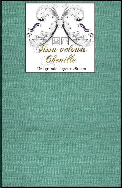 Velours vert tissu chenille mètre décoration rideau tapisserie fauteuil grande largeur 280 cm