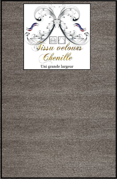 Tissu velours brun foncé chenille mètre décoration rideau tapisserie fauteuil grande largeur 280 cm