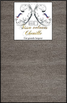Velours chenille tissu mètre ameublement rideau tapisserie siège grande largeur 280 cm brun