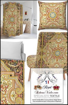 Motif design ornement Art décoratif imprimé Moyen-âge avec une Collection style Renaissance - Textile d'éditeur d'Ameublement idéal pour la décoration d'intérieur et d'extérieur ainsi que la tapisserie de vos sièges & le revêtement mural.