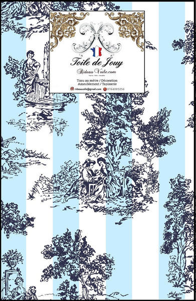 Rideauvoile vente étoffe éditeur créateur tissu d'ameublement fabricant Français Toile de Jouy au mètre. Couture sur mesure voilage, rideau, décoration architecte d'intérieur haut gamme décoratrice Paris Versailles. French editor luxury Toile de Jouy upholsterer fabrics home decorating interior.