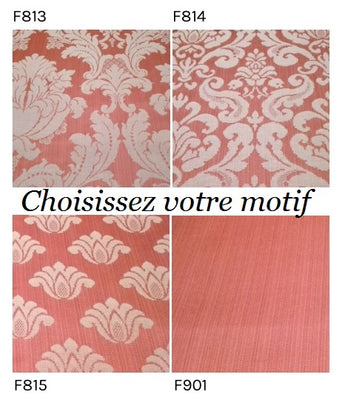 Tissu d'éditeur textile ameublement mètre Jacquard rouge Damasco Baroque ignifugé