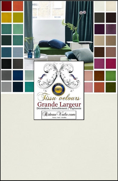 Rideauvoile | Tissus velours écru éditeur fabricant français textile d'ameublement luxe décoration aménagement rénovation décoratrice architecte intérieur velours grande largeur. Velvet fabrics editor manufacturer luxury furnishing french textiles home interior high-end velvet upholsterer Hotel.