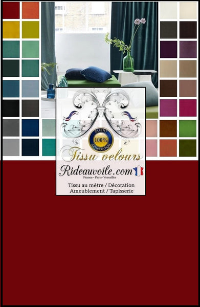 Rideauvoile | Tissus velours rouge éditeur fabricant français textile d'ameublement aménagement décoration Hôtel Restaurant rénovation #décoratrice #Architecte d'intérieur Paris Versailles Malte #espacesatypiques pour la #Maison&Objet #Elledécoration #architecturaldigest