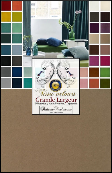 Rideauvoile | Tissus velours beige éditeur fabricant français textile d'ameublement aménagement décoration Hôtel Restaurant rénovation décoratrice Architecte d'intérieur Paris Versailles Malte #espacesatypiques pour la #Maison&Objet #Elledécoration ##architecturaldigest