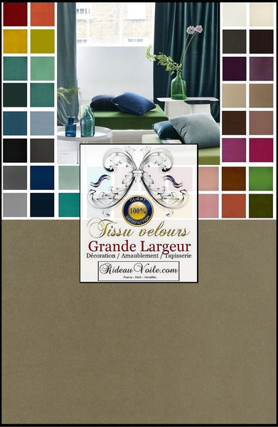 Rideauvoile | Tissus velours beige marron éditeur fabricant français textile d'ameublement aménagement décoration Hôtel Restaurant rénovation #décoratrice #Architecte d'intérieur Paris Versailles Malte #espacesatypiques pour la #Maison&Objet #Elledécoration #architecturaldigest