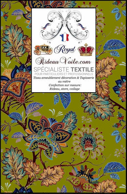 Tissu imprimé boutique Paris Les Indiennes cachemire motifs indien Sari fleurs Paisley d'ameublement éditeur simrane textile mètre rideau sur mesure décoratrice d’intérieur architecte ignifugé, occultant. Atelier artisan confection voilage, coussin, couette.