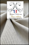 Tissu d'intérieur velours côtelé uni blanc écru ameublement au mètre rideau canapé