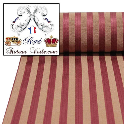 Tissu rayé ameublement mètre Jacquard tapisserie bordeaux décoration rideau