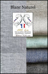 Boutique Tissu ameublement motif Lin Chevron Blanc naturel gris rideau au mètre pour tous les projets en décoration d'intérieur et tapisserie décorateur architecte agencement et rénovation Paris Society hospitality.