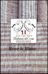 Boutique tissu naturel rayure rose, 100% lin vendu au mètre, en confection sur mesure par notre atelier. Un Lin qualité Luxe  pour tous les projets en décoration d'intérieur et tapisserie décorateur architecte agencement et rénovation Paris Society hospitality.
