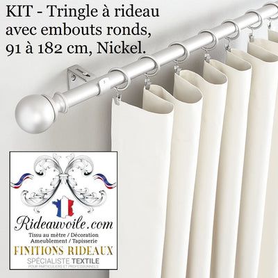 Rideauvoile Kit accessoires tringles barres embouts ronds support ride –