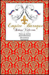 Tissus rideaux voilages velours ameublement Baroque rouge or mètre tapisserie siège papier peint