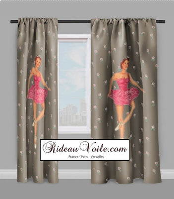 Tissu ameublement mètre motif Danseuse étoile Ballerine Décoration boutique rideau housse couette Ignifuge occultant, voilage Fabric upholstery meter pattern dancer star ballerina tapestry custom shop drapes curtain duvet cover flame retardant blackout