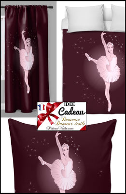 Tissu ameublement motif silhouette Danseuse étoile Ballerine au mètre rideau couette Ignifuge occultant, voilage. Dancing silhouette classic Fabric upholstery yard meter pattern dancer star ballerina tapestry drapes curtain duvet cover. klassisches Tänzerin ballet balerina stoff Vorhang.