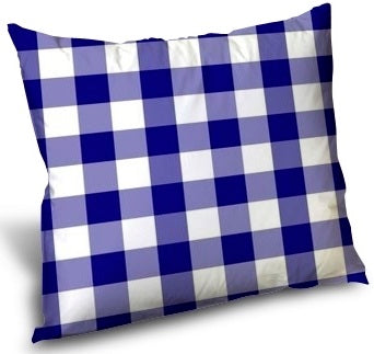 Coussin banquette à carreaux Vichy noir et blanc -  France