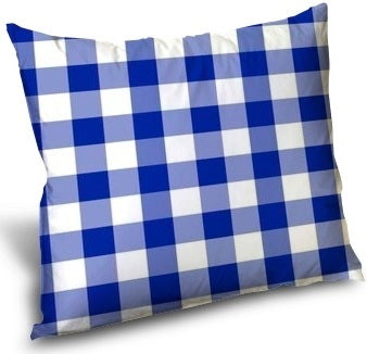 Carreaux vichy tissu ameublement au mètre motifs carrés bleu blanc rideau coussin couette tapisserie salon cuisine chambre 