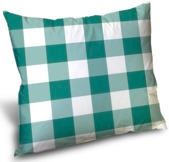 Carreaux vichy tissu ameublement au mètre motifs carrés bleu vert blanc rideau coussin couette tapisserie salon cuisine chambre 
