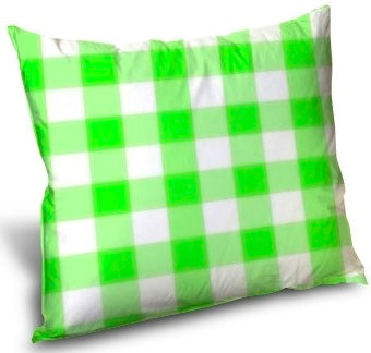 Carreaux vichy tissu au mètre motifs vert fluo blanc rideau couette coussin