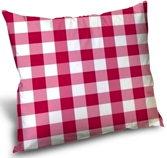 Carreaux vichy tissu au mètre motifs framboise rouge blanc rideau couette coussin