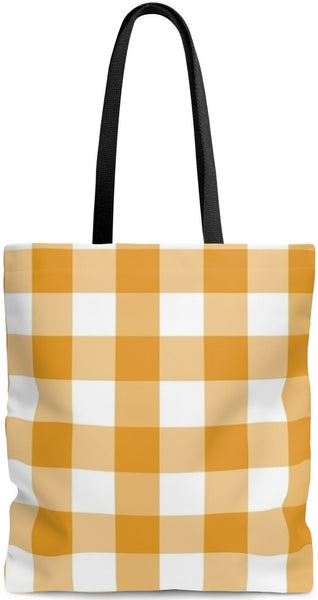 Sac à main épaule cabas cuir motif carreaux carrés vichy jaune