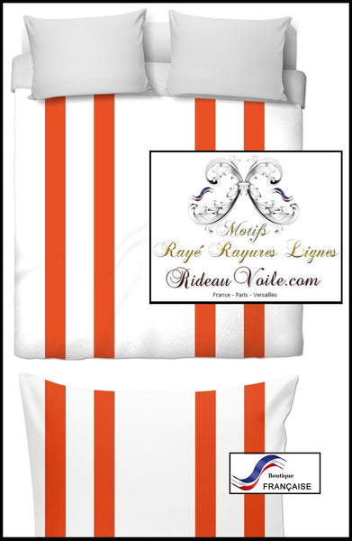Tissu rayé rayures à lignes rouge au mètre rideau couette douche
