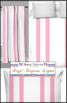 Tissu rayé rayures à lignes rose au mètre rideau couette douche