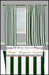 Tissu motif rayé vert rayure ligne blanc au mètre rideau couette voilage