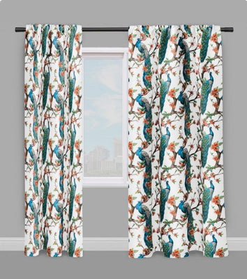 Motif exotique tropical animal paon tissu tapisserie décoration au mètre