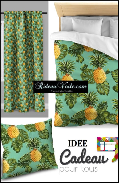 Décoration intérieur extérieur Motif fruit exotique rideau couette ananas tissu mètre