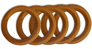 Œillet Finition rideau tringle à anneaux bois - couleur Merisier- Diamètre 50mm