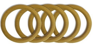 Œillet Finition rideau tringle à anneaux bois - couleur naturel - Diamètre 50mm
