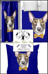 Tissu motif chien Bull-terrier mètre rideau couette Dog pattern printed fabrics drapes