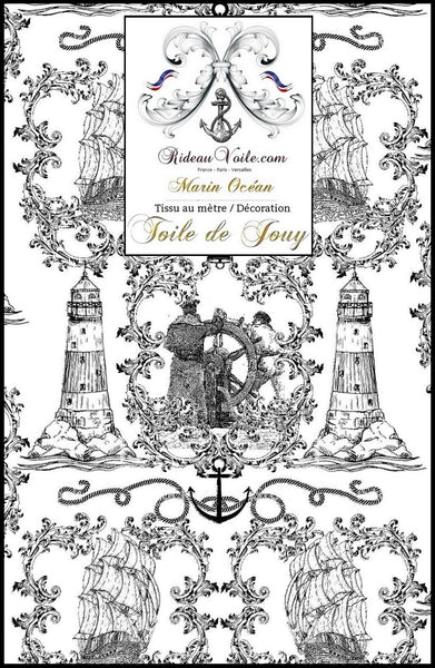 Tapisserie ameublement Toile de Jouy motif Marin tissu au mètre Tissu ameublement Marin mètre rideau Boat Nautical Upholstery Canvas meter marine upholstery fabric Nautical furnishing Yard curtain Maritime Gardinen Vorhänge stoff Möbelstoff Seemanns Stoffe Meer Strand Feeling Cortina tela Marinera Tela estampada de marineros.