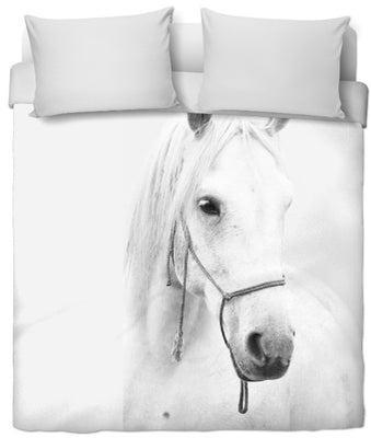 Motif imprimé cheval blanc chevaux rideau couette coussin Tissu au mètre déco