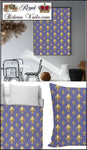 Paris Versailles beaux tissus ameublement mètre motif emblème Empire Fleur lys or ignifugé occultant voilage couette rideau Tapisserie Bergère fauteuil siège Fabrics meter upholster tapestry drapes curtain armchair flame retardant blackout custom luxury duvet cover gold