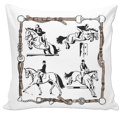 Motif équitation sport équestre cheval chevaux tissu au mètre