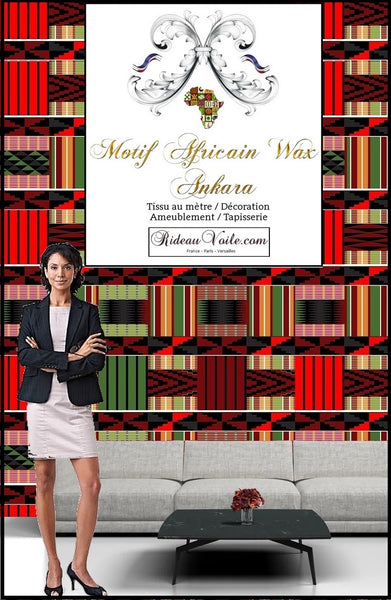Decorating home Africa curtains fabrics tissu ameublement motif Africain Kente mètre rideau