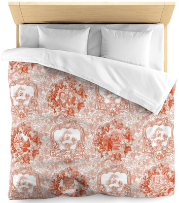 Boutique tissu Toile de jouy au mètre orange rideau couette coussin haut gamme