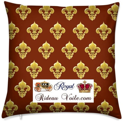 Style Empire motif Fleur de lys Or tissu ameublement au mètre