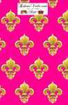 Boutique tissu motif imprimé Fleur de lys Or fuchsia  Empire Directoire ameublement mètre