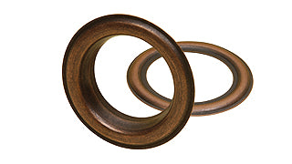 Œillet de rideau en fer/laiton - couleur laiton vieux cuivre - Diamètre 40mm
