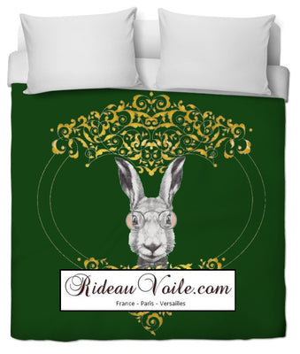 Tissu ameublement motif lapin mètre rideau housse couette fabrics rabbit drapes