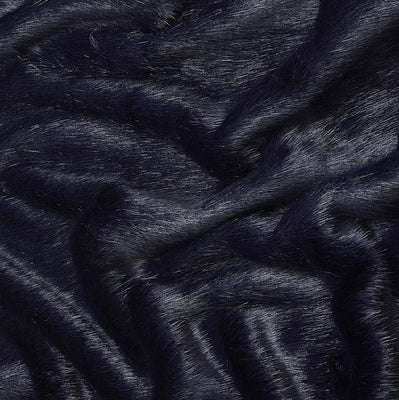 Fausse fourrure imitation animal au mètre (tissée) rideau plaid bleu navy marine